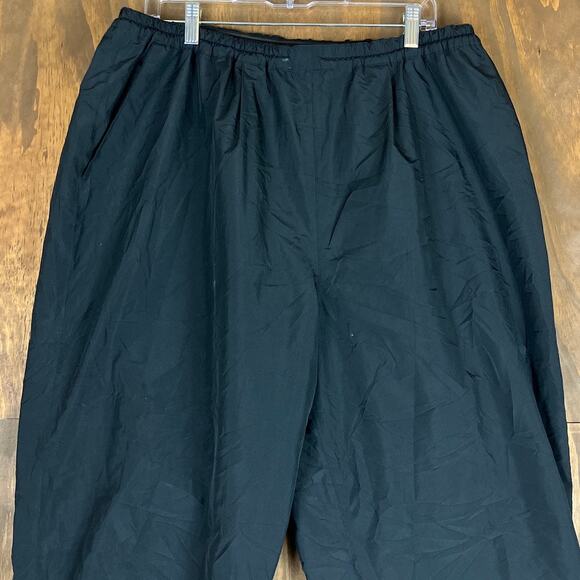 Dryjoys by FootJoys Mens Pants Black Rain Windbreaker Lined Pull On XL - Picture 2 of 13